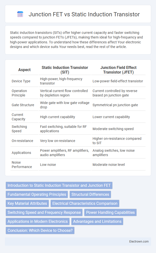 Junction FET vs Static Induction Transistor in Solid-State Electronics - What is The Difference?