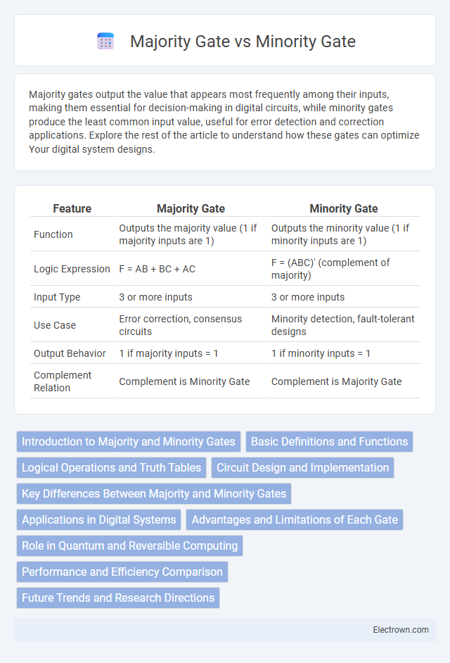 Majority Gate vs Minority Gate in Digital Electronics - What is The Difference?