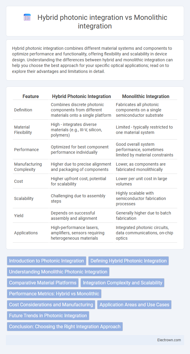 Hybrid photonic integration vs Monolithic integration in Optoelectronics - What is The Difference?