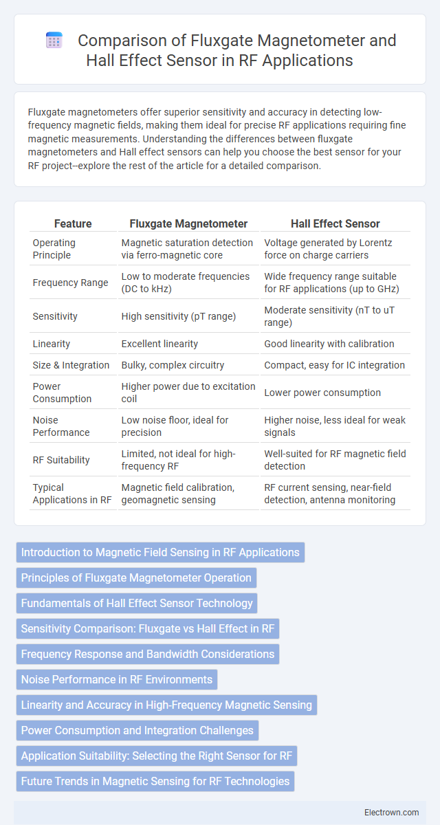 Comparison of Fluxgate Magnetometer and Hall Effect Sensor in RF Applications in Radio-Frequency (RF) Electronics - What is The Difference?
