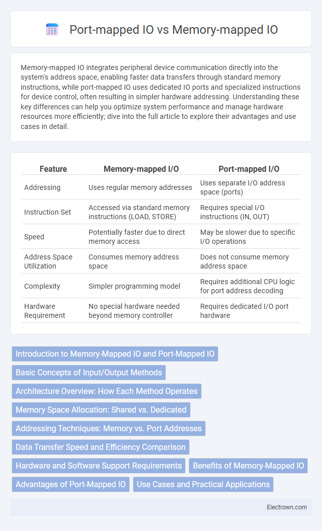 Port-mapped IO vs Memory-mapped IO in Embedded Systems - What is The Difference?