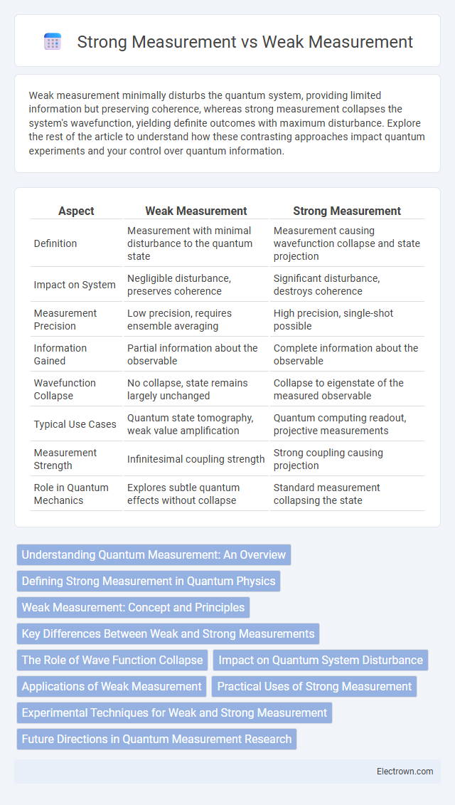 Strong Measurement vs Weak Measurement in Quantum Electronics - What is The Difference?