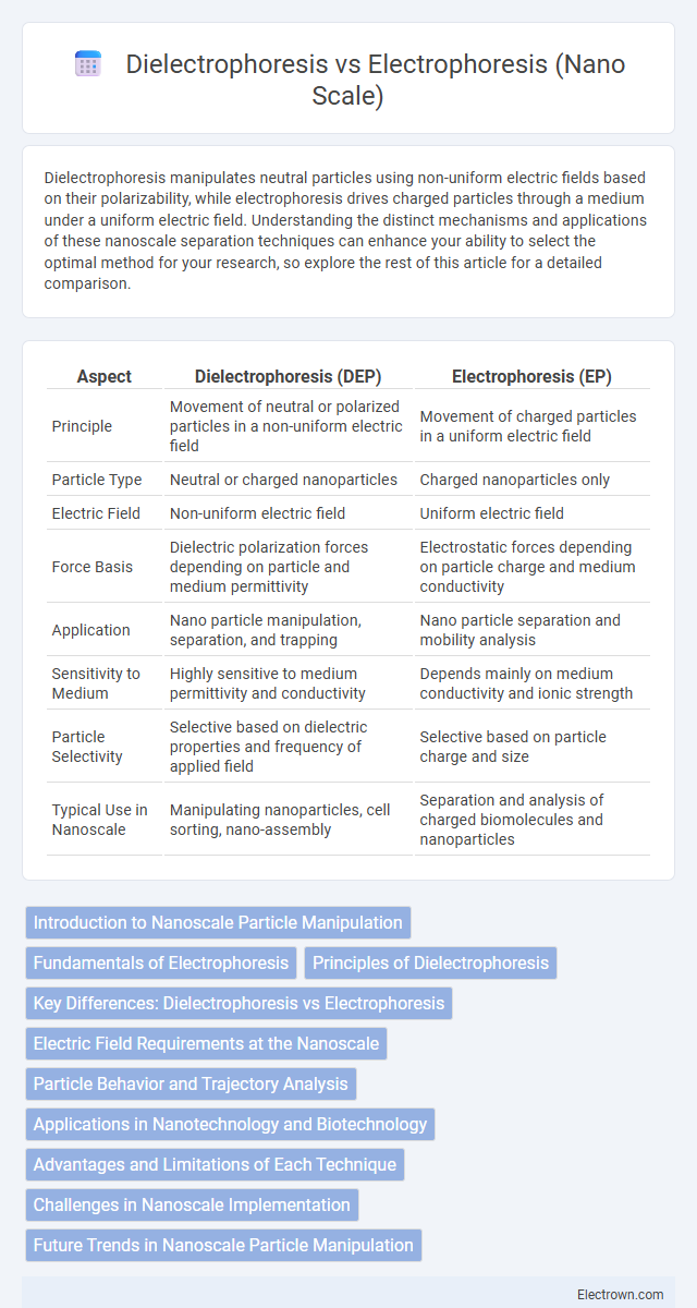 Dielectrophoresis vs Electrophoresis (Nano Scale) in Nanoelectronics - What is The Difference?