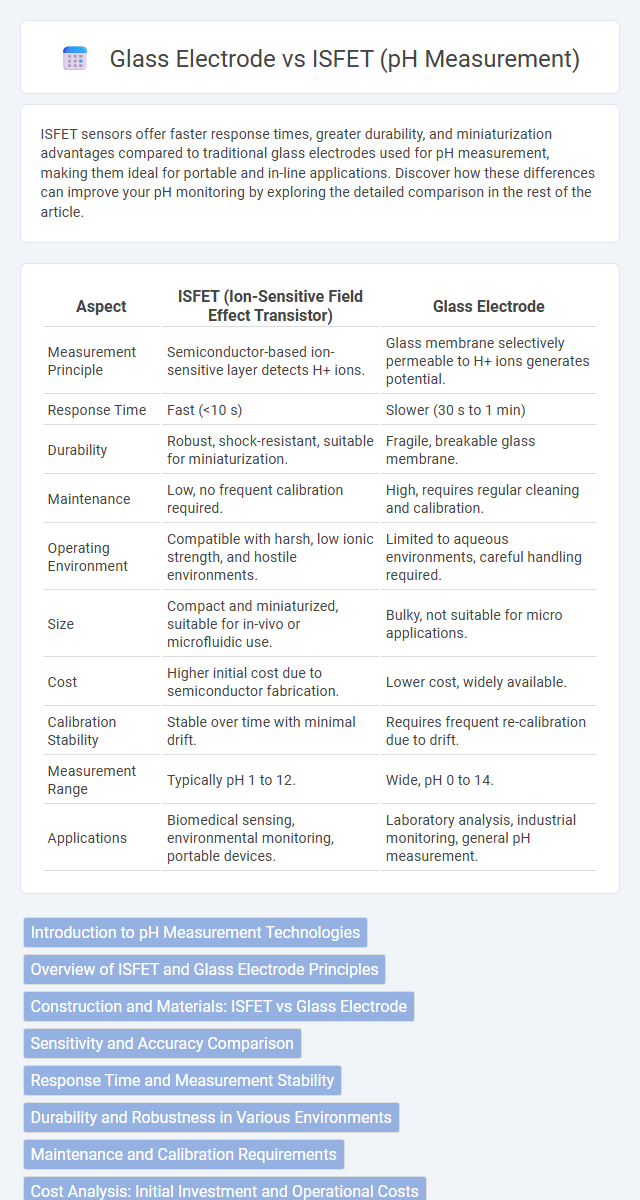 Glass Electrode vs ISFET (pH Measurement) in Biomedical Electronics - What is The Difference?