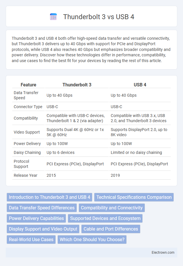 Thunderbolt 3 vs USB 4 in Consumer Electronics - What is The Difference?