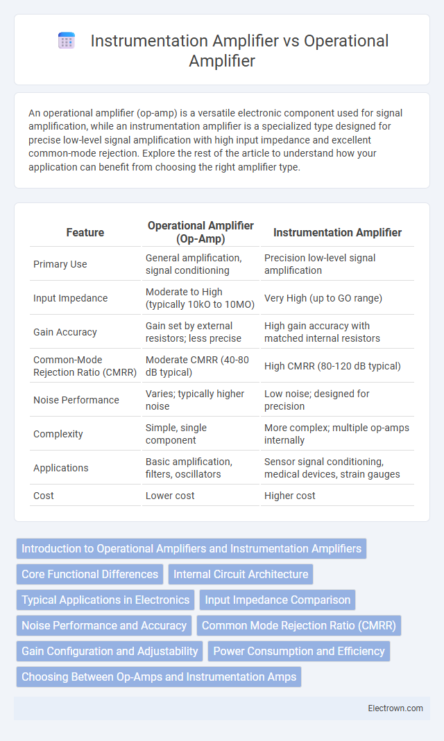 Instrumentation Amplifier vs Operational Amplifier in Analog Electronics - What is The Difference?
