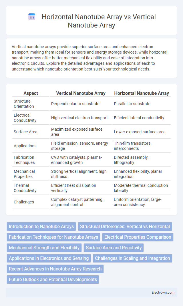 Horizontal Nanotube Array vs Vertical Nanotube Array in Nanoelectronics - What is The Difference?