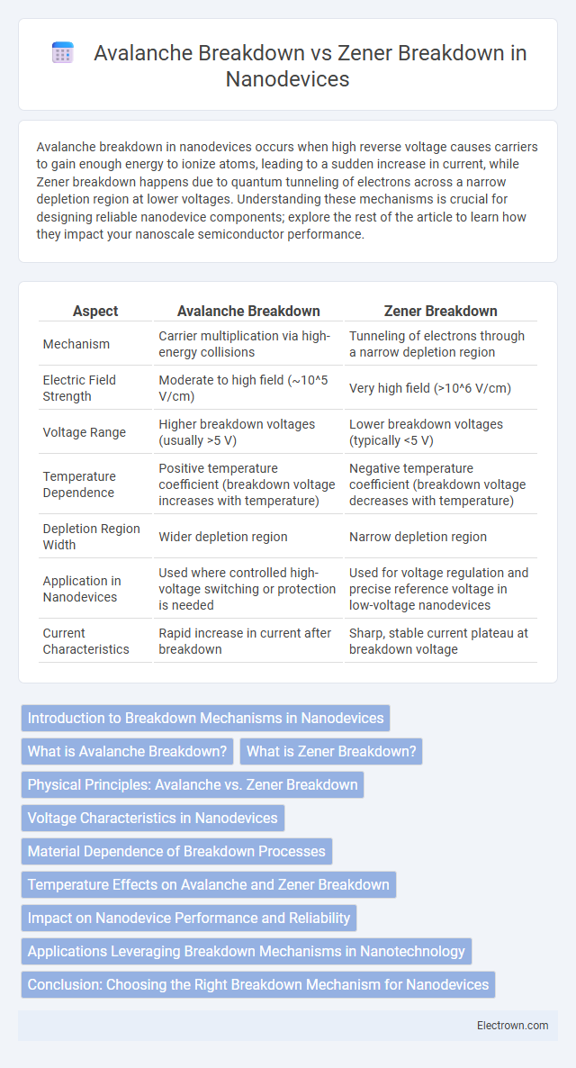 Avalanche Breakdown vs Zener Breakdown in Nanodevices in Nanoelectronics - What is The Difference?