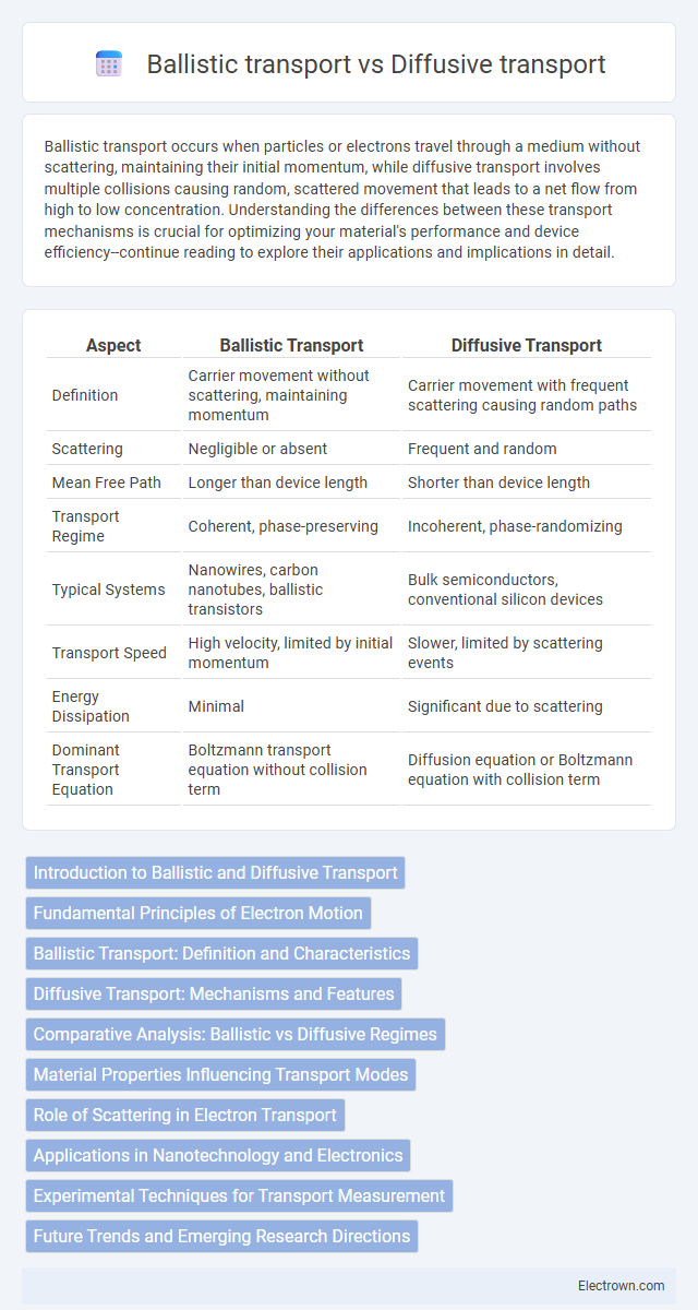 Ballistic transport vs Diffusive transport in Nanoelectronics - What is The Difference?
