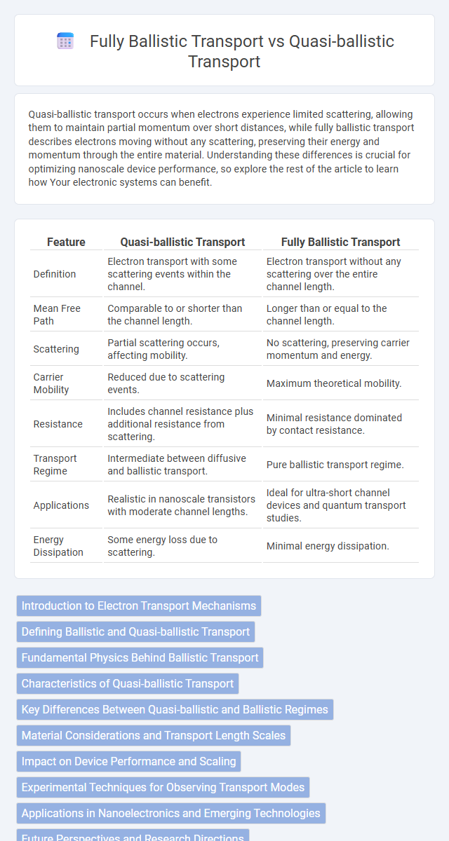 Fully Ballistic Transport vs Quasi-ballistic Transport in Nanoelectronics - What is The Difference?