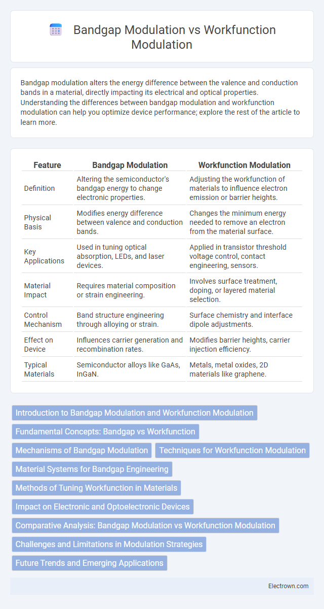 Bandgap Modulation vs Workfunction Modulation in Nanoelectronics - What is The Difference?