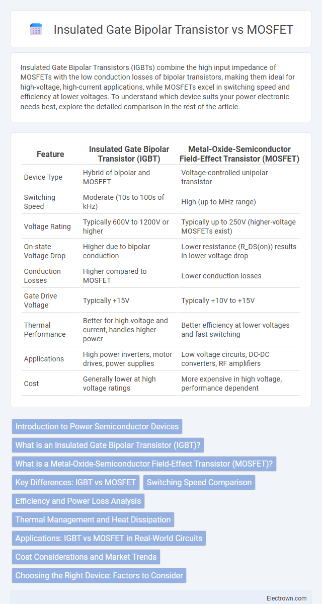 Insulated Gate Bipolar Transistor vs MOSFET in Semiconductor Devices - What is The Difference?