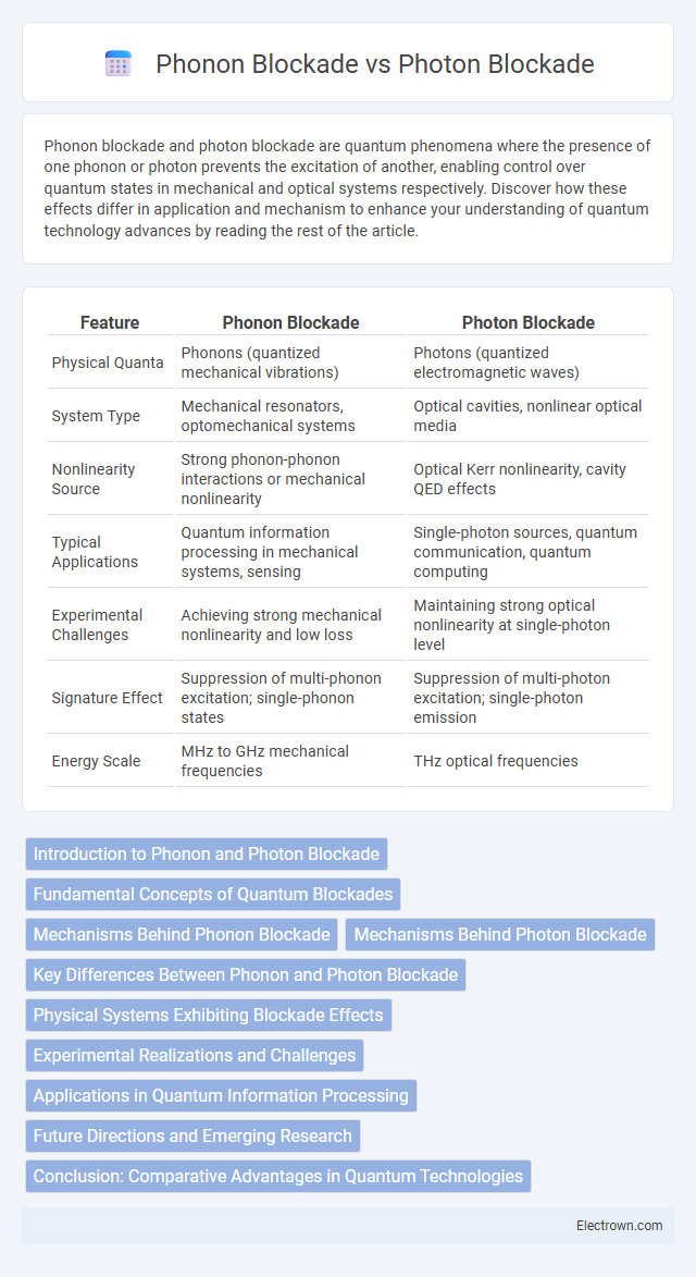 Phonon Blockade vs Photon Blockade in Quantum Electronics - What is The Difference?