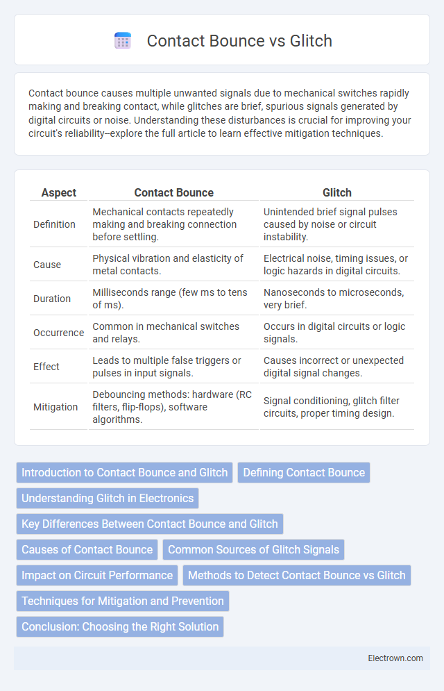 Contact Bounce vs Glitch in Digital Electronics - What is The Difference?