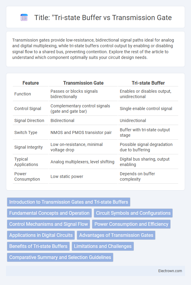 Title: 
Tri-state Buffer vs Transmission Gate in Digital Electronics - What is The Difference?