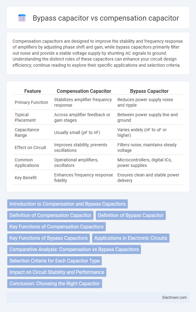 Bypass capacitor vs compensation capacitor in Analog Electronics - What is The Difference?