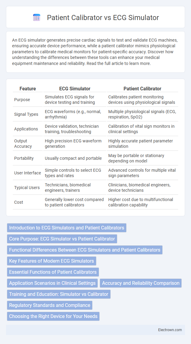Patient Calibrator vs ECG Simulator in Biomedical Electronics - What is The Difference?