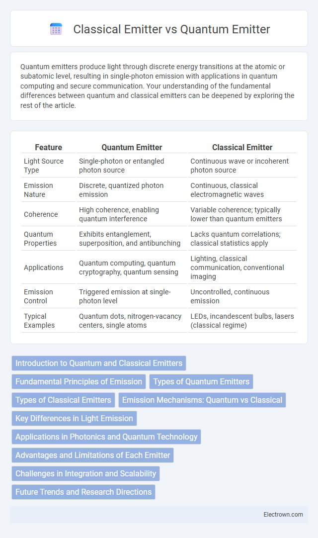 Classical Emitter vs Quantum Emitter in Quantum Electronics - What is The Difference?