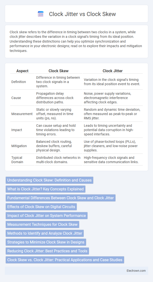Clock Jitter vs Clock Skew in Digital Electronics - What is The Difference?