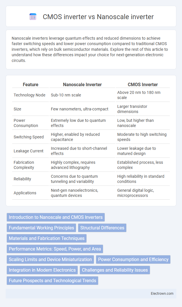 CMOS inverter vs Nanoscale inverter in Nanoelectronics - What is The Difference?