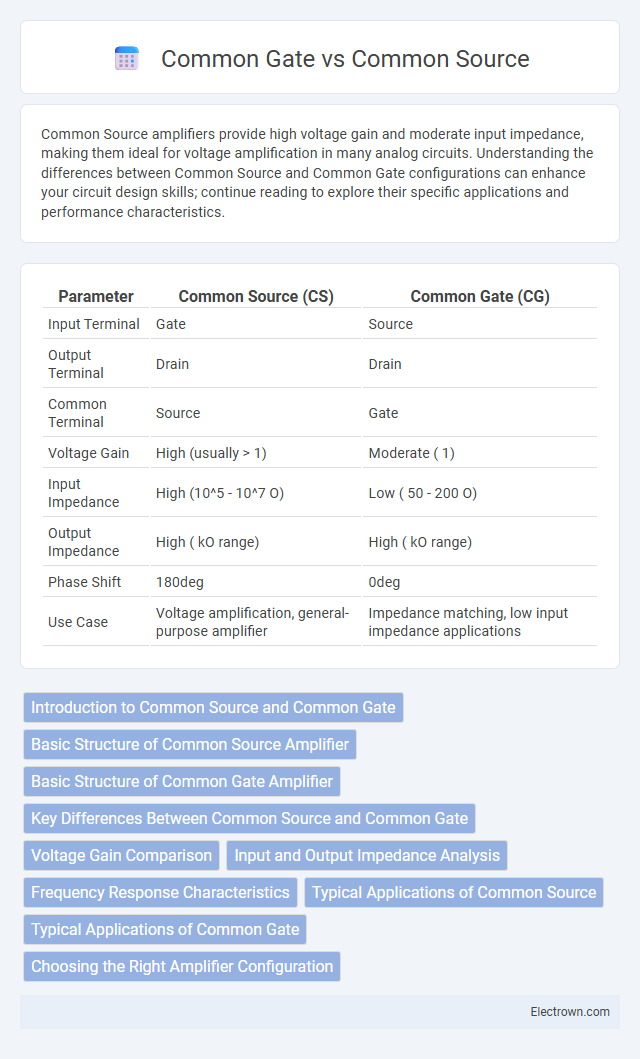 Common Gate vs Common Source in Circuit Design - What is The Difference?