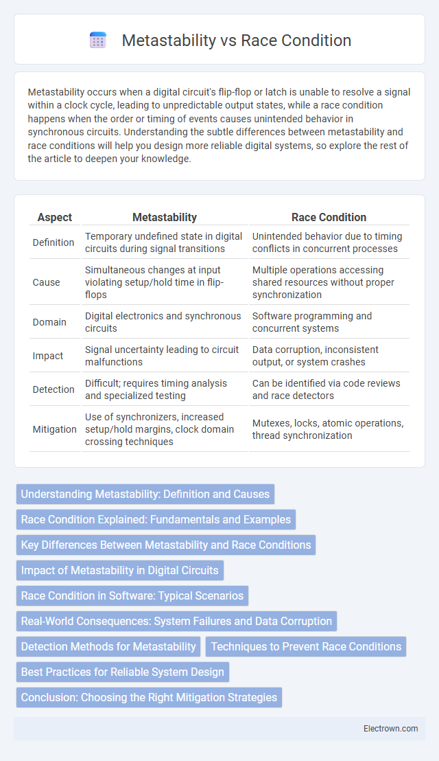 Metastability vs Race Condition in Digital Electronics - What is The Difference?