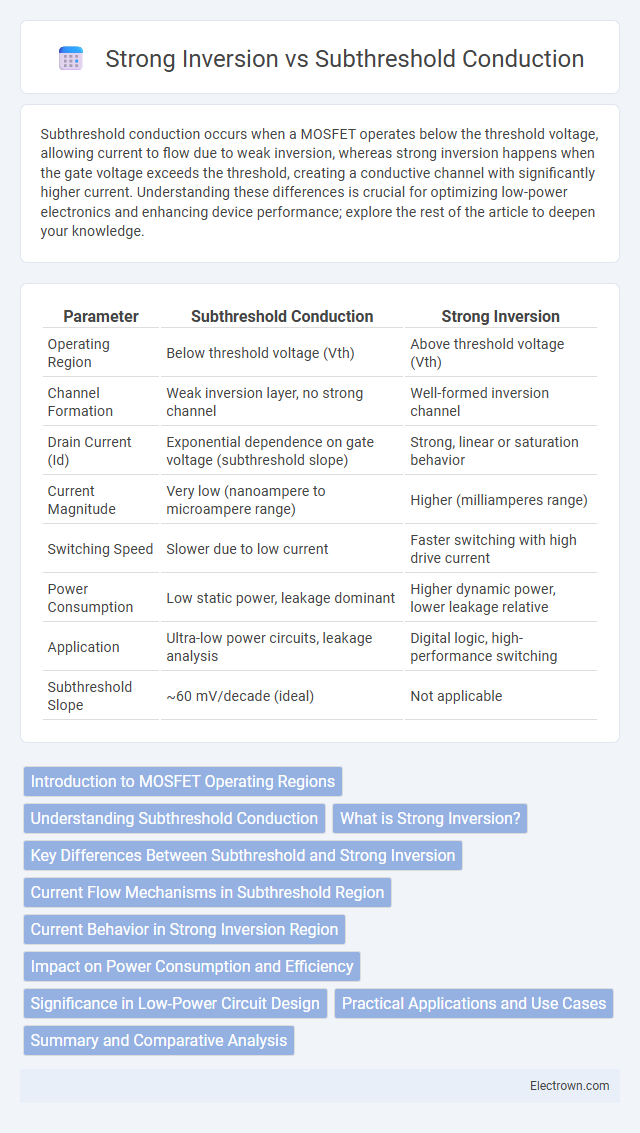 Strong Inversion vs Subthreshold Conduction in Microelectronics - What is The Difference?