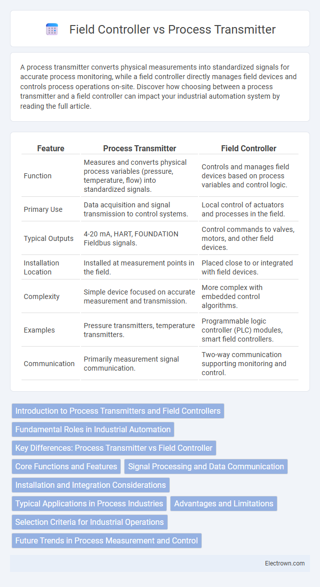 Field Controller vs Process Transmitter in Instrumentation Electronics - What is The Difference?