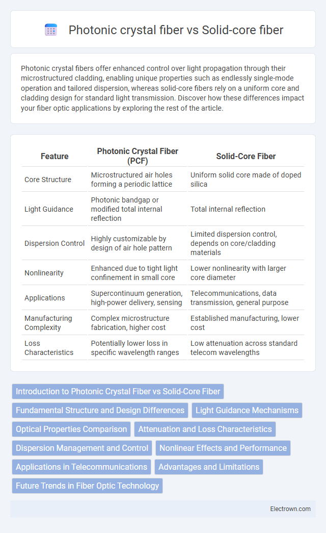 Photonic crystal fiber vs Solid-core fiber in Optoelectronics - What is The Difference?