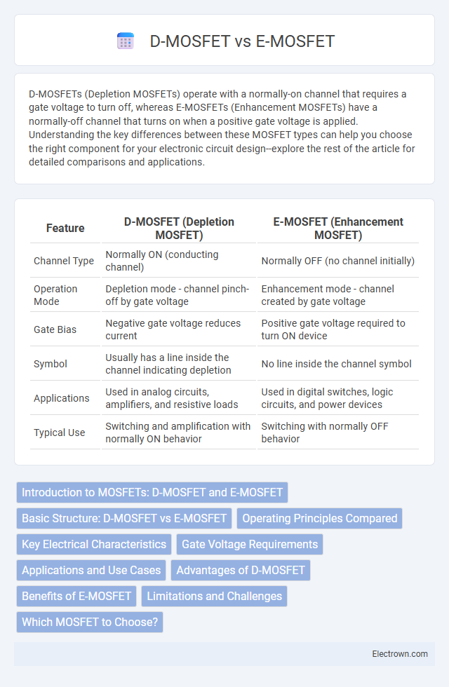 D-MOSFET vs E-MOSFET in Solid-State Electronics - What is The Difference?