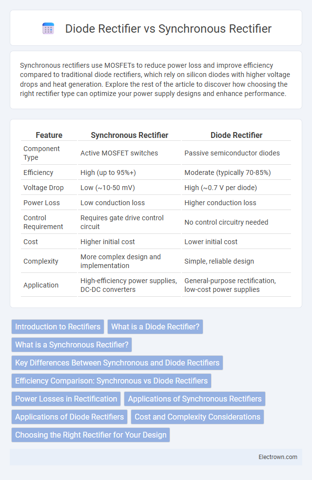 Diode Rectifier vs Synchronous Rectifier in Power Electronics - What is The Difference?