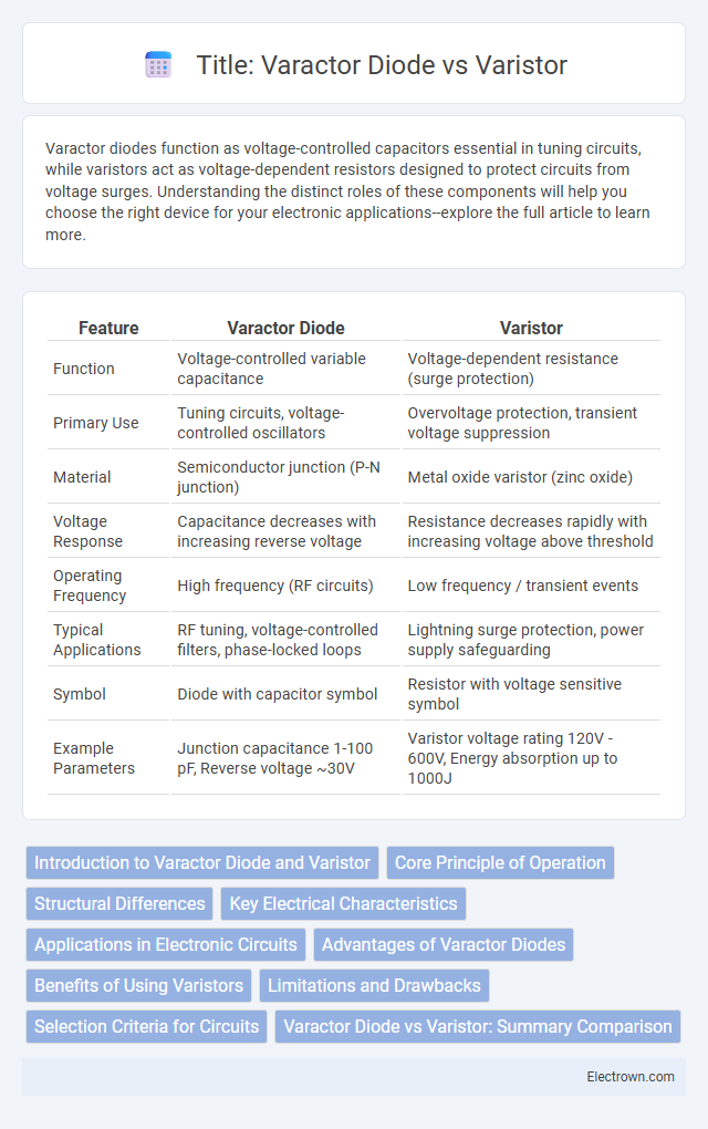 Title: Varactor Diode vs Varistor in Semiconductor Devices - What is The Difference?