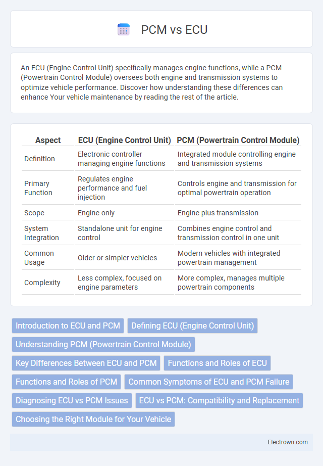PCM vs ECU in Automotive Electronics - What is The Difference?