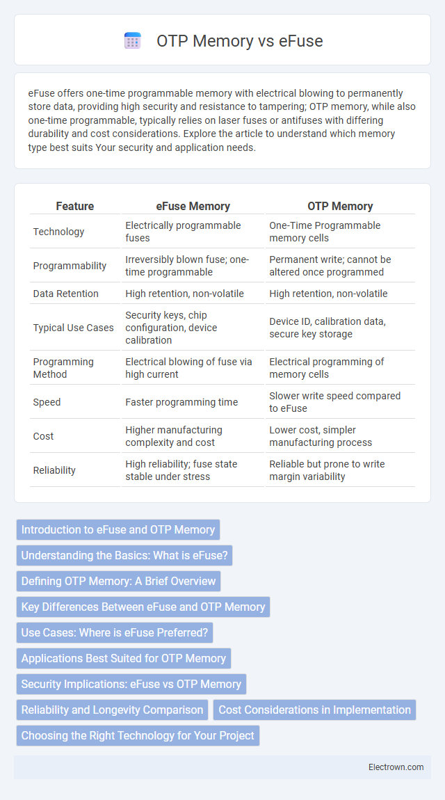 OTP Memory vs eFuse in Embedded Systems - What is The Difference?