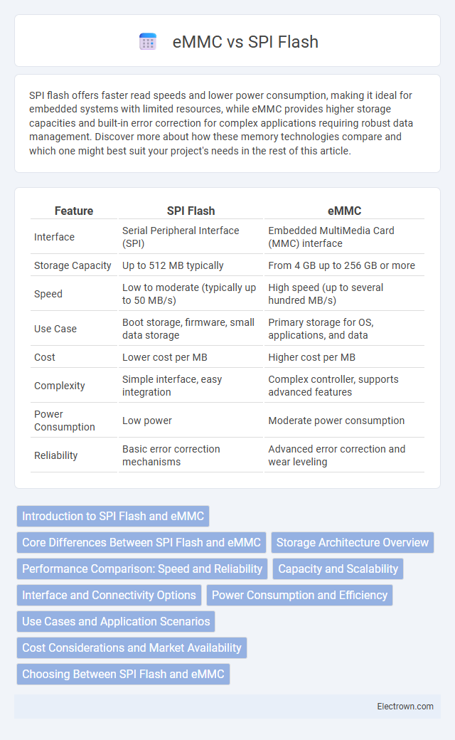 eMMC vs SPI Flash in Embedded Systems - What is The Difference?
