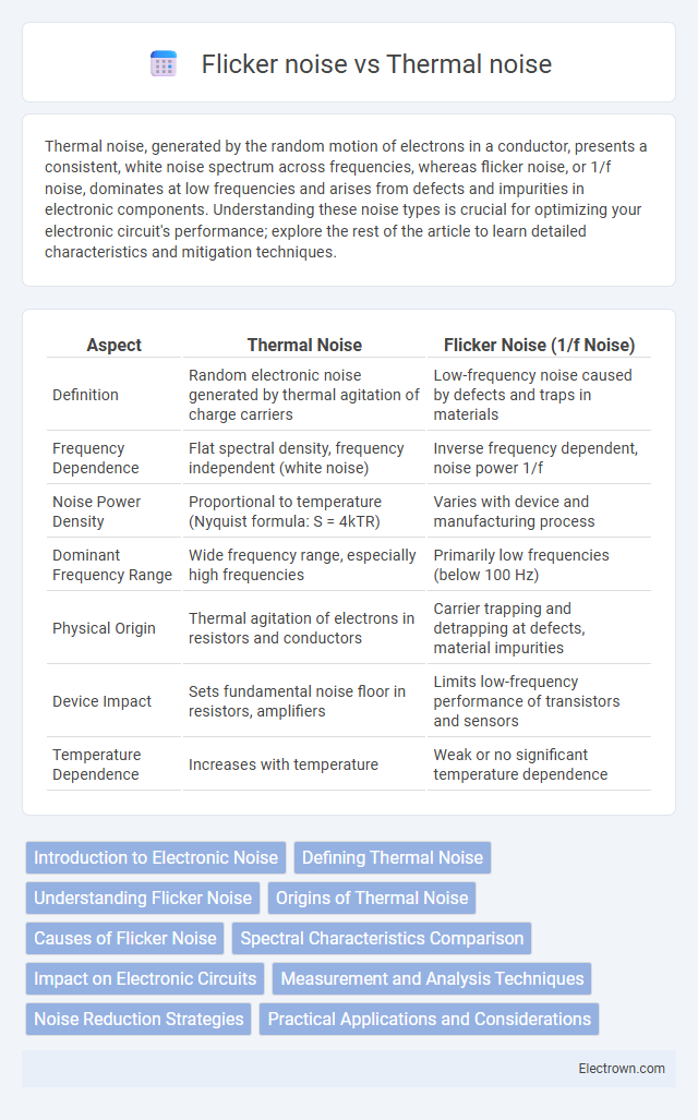 Flicker noise vs Thermal noise in Analog Electronics - What is The Difference?
