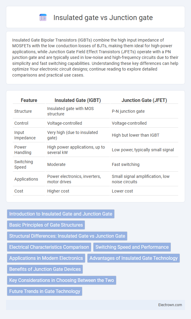 Insulated gate vs Junction gate in Semiconductor Devices - What is The Difference?