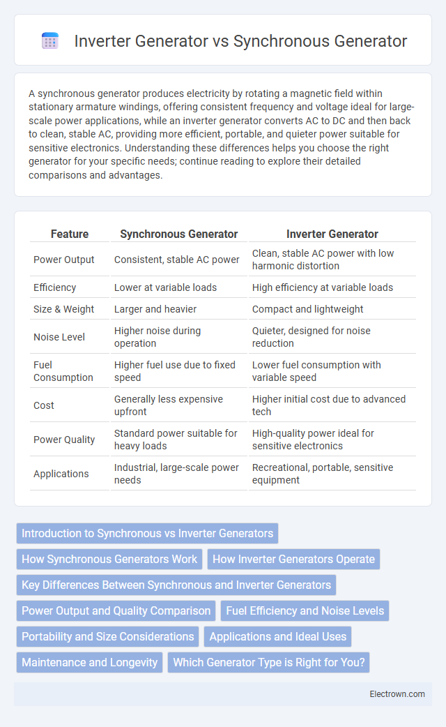 Inverter Generator vs Synchronous Generator in Power Electronics - What is The Difference?