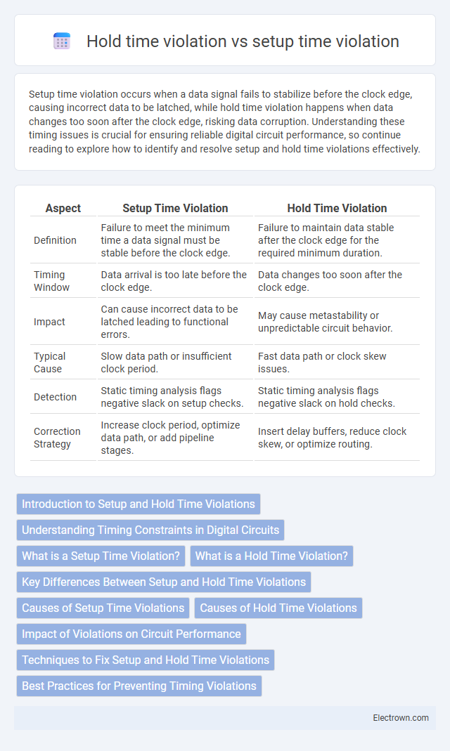 Hold time violation vs setup time violation in Digital Electronics - What is The Difference?