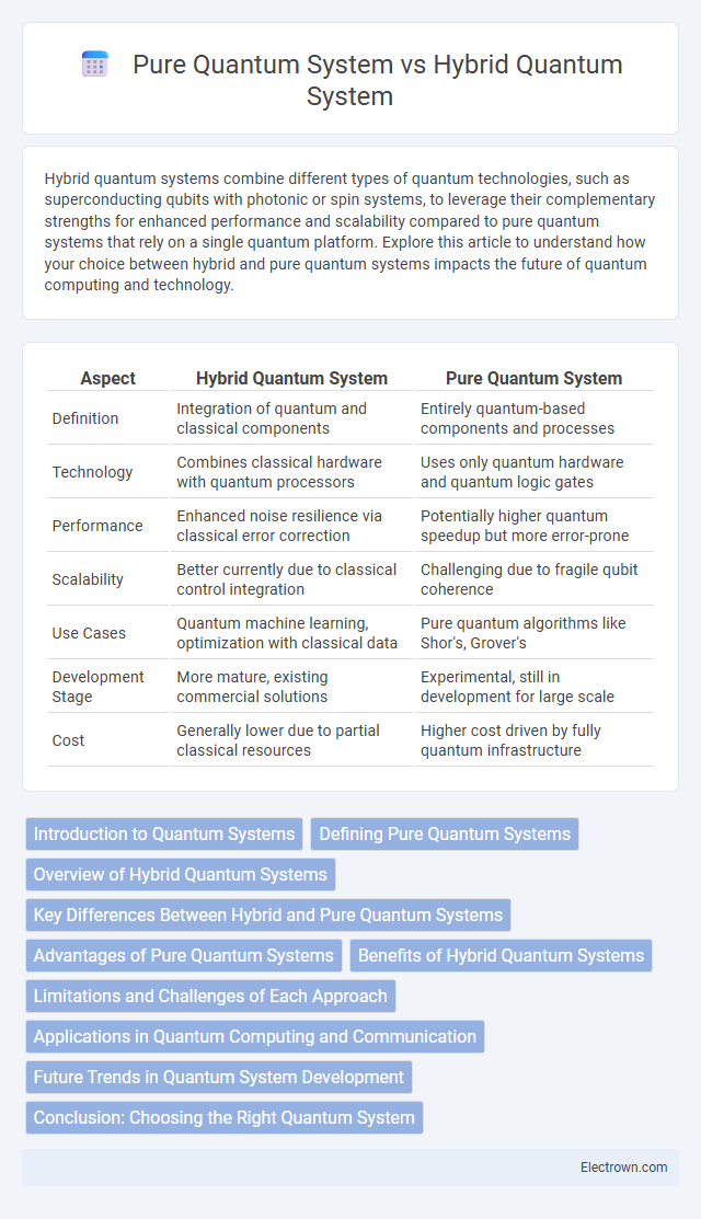 Pure Quantum System vs Hybrid Quantum System in Quantum Electronics - What is The Difference?