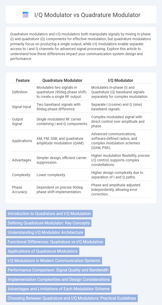 I/Q Modulator vs Quadrature Modulator in Communication Electronics - What is The Difference?