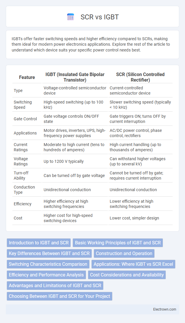 SCR vs IGBT in Power Electronics - What is The Difference?
