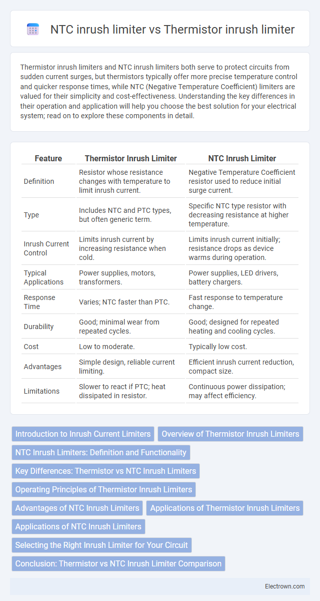 NTC inrush limiter vs Thermistor inrush limiter in Power Electronics - What is The Difference?