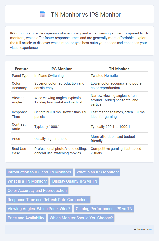 TN Monitor vs IPS Monitor in Consumer Electronics - What is The Difference?