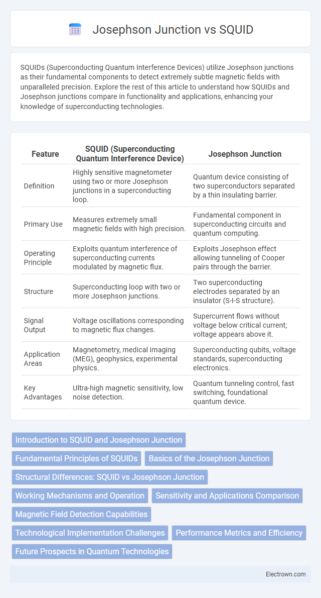 Josephson Junction vs SQUID in Quantum Electronics - What is The Difference?