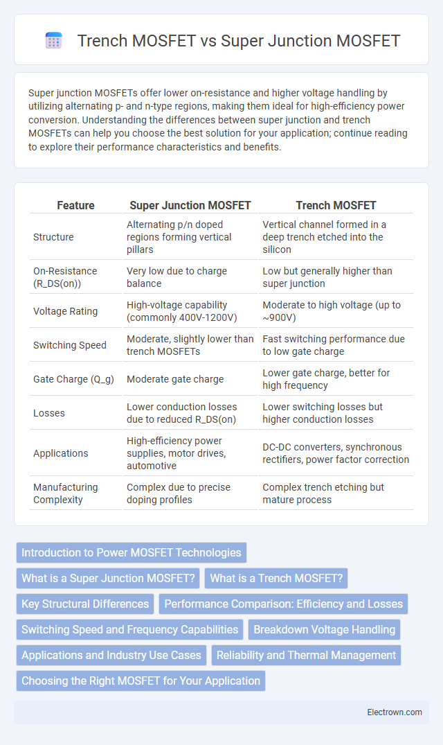 Trench MOSFET vs Super Junction MOSFET in Power Electronics - What is The Difference?