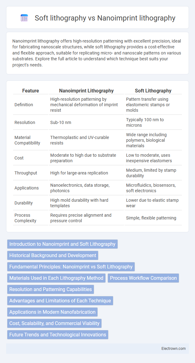 Soft lithography vs Nanoimprint lithography in Nanoelectronics - What is The Difference?