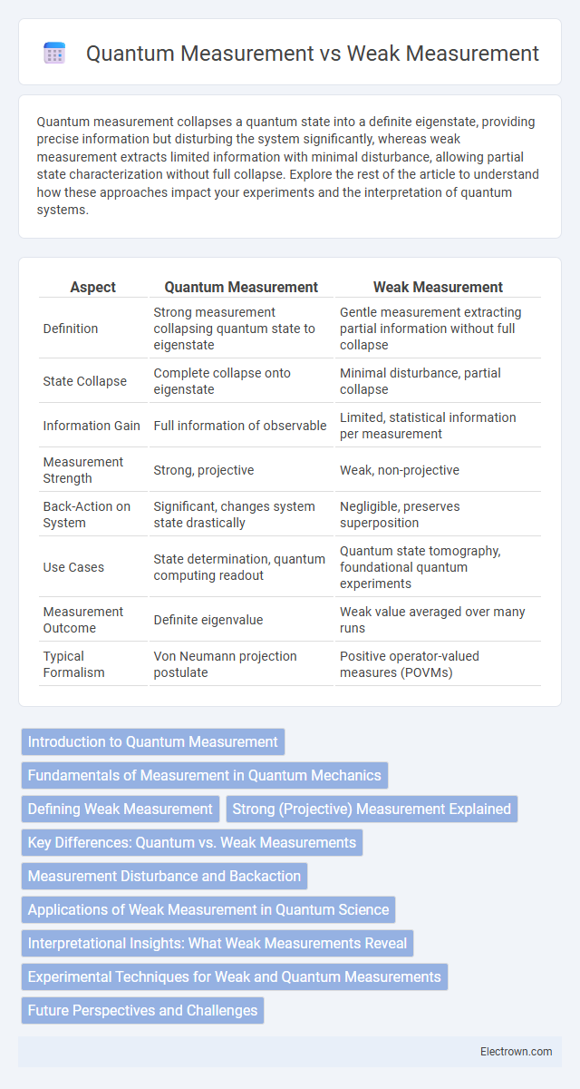 Quantum Measurement vs Weak Measurement in Quantum Electronics - What is The Difference?