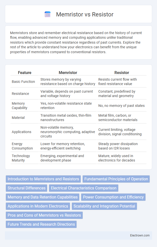 Memristor vs Resistor in Nanoelectronics - What is The Difference?