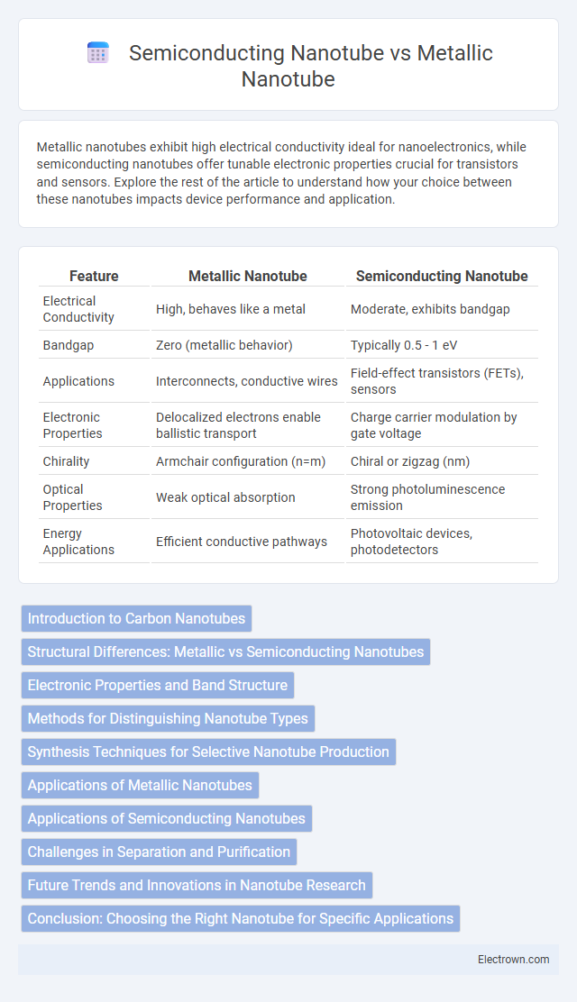 Semiconducting Nanotube vs Metallic Nanotube in Nanoelectronics - What is The Difference?